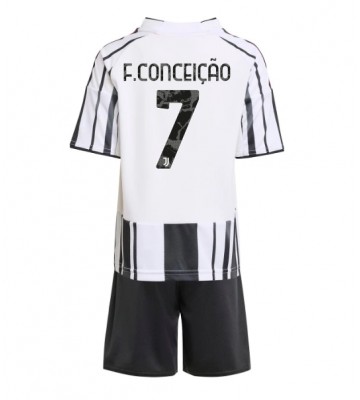 Lacne Dětský Futbalové dres Juventus Francisco Conceicao #7 2025-26 Krátky Rukáv - Domáci (+ trenírky)